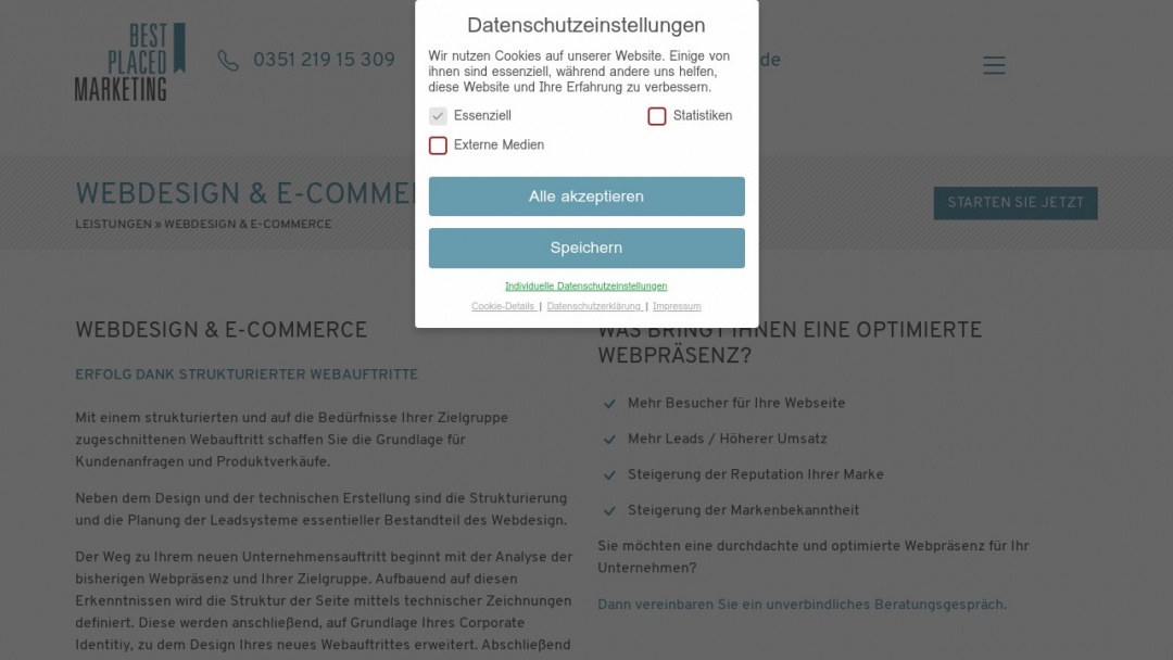Screenshot of Pitix WebDesign's Website