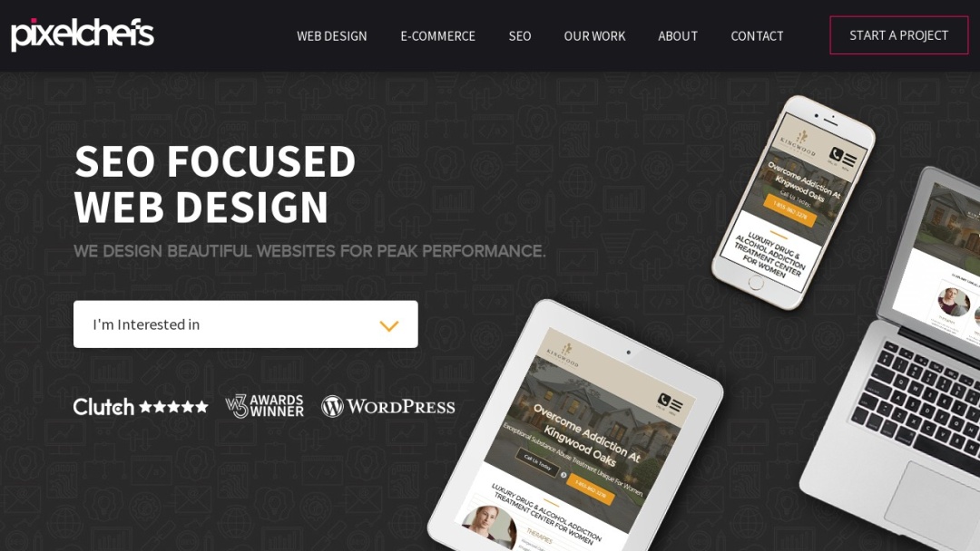 Screenshot of PixelChefs's Website