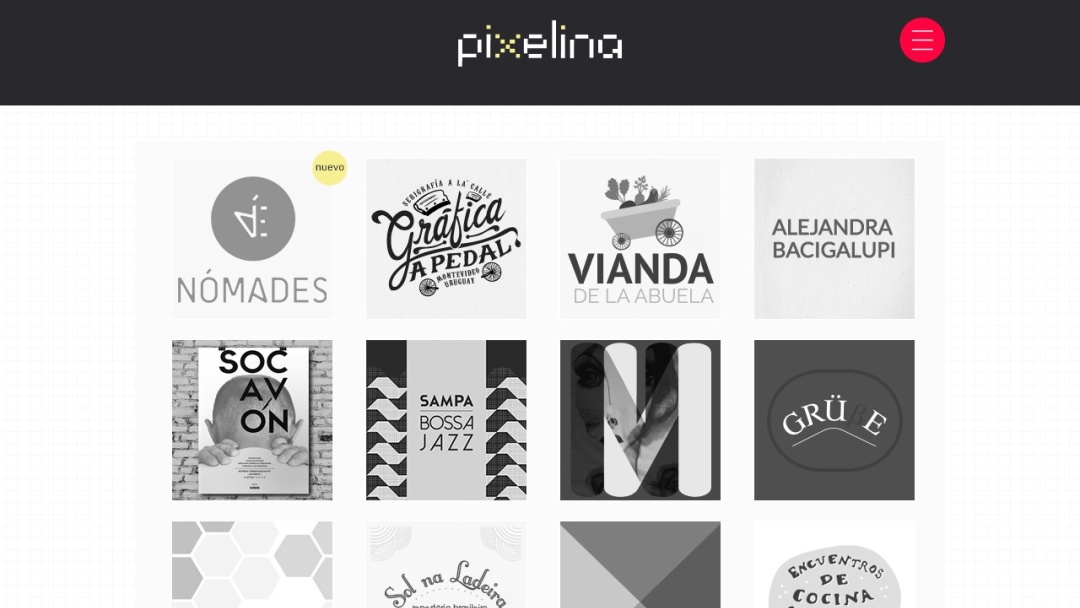 Screenshot of Pixelina's Website