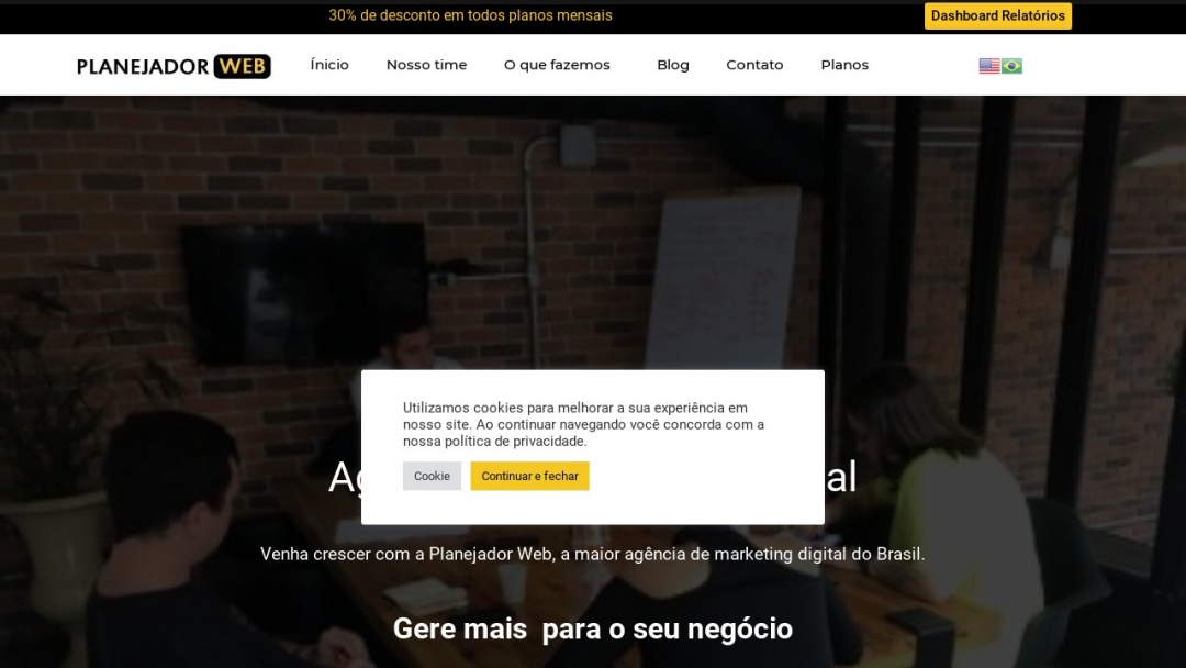 Screenshot of Planejador Web's Website