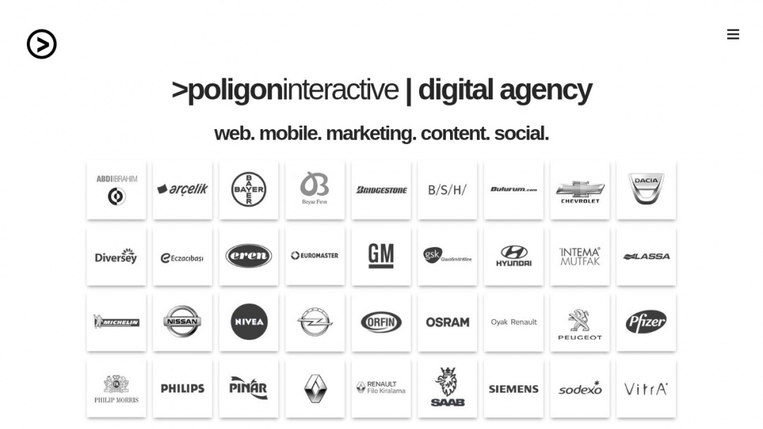 Screenshot of Poligon Interactive's Website
