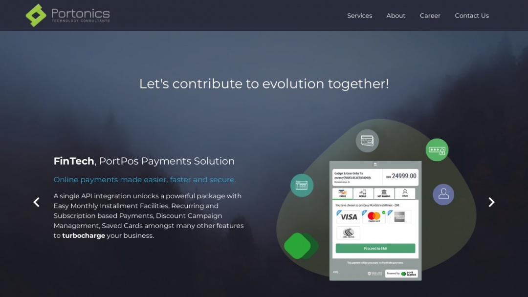 Screenshot of Portonics Limited's Website