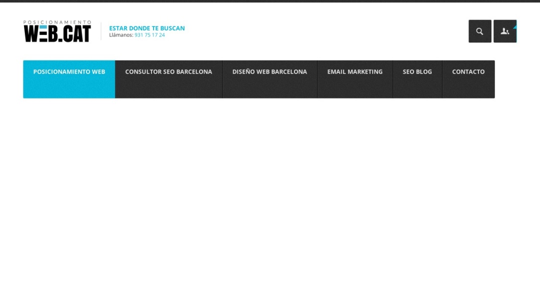 Screenshot of Posicionamiento Web Cat's Website