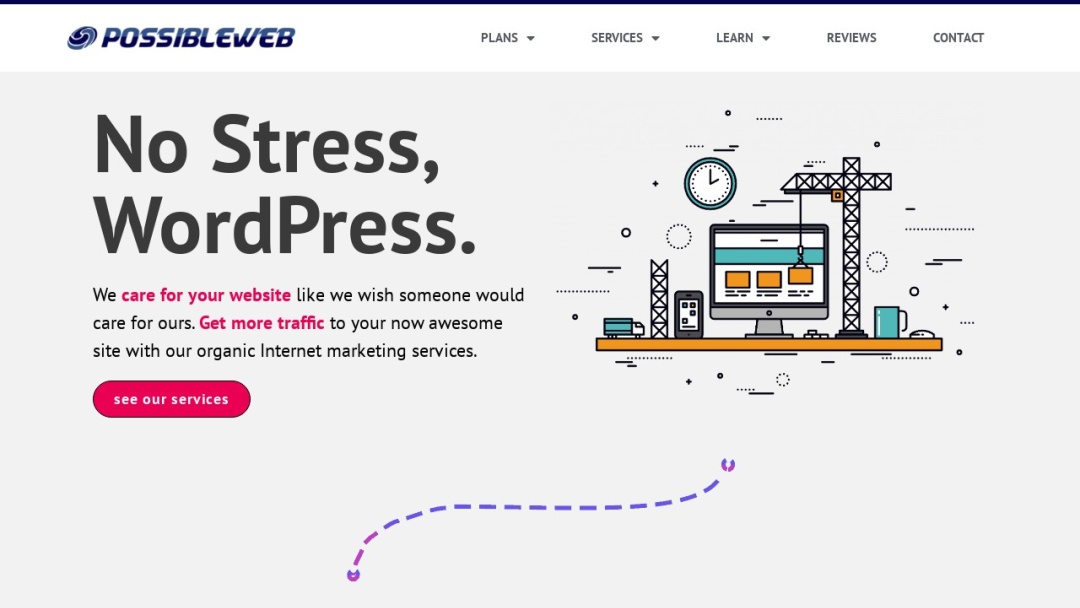 Screenshot of Possible Web's Website