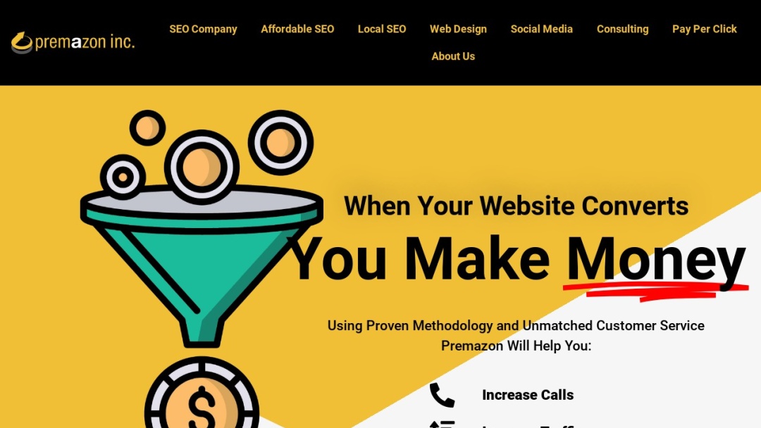 Screenshot of Premazon's Website