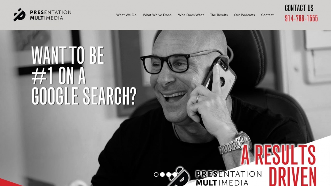 Screenshot of Presentation Multimedia's Website