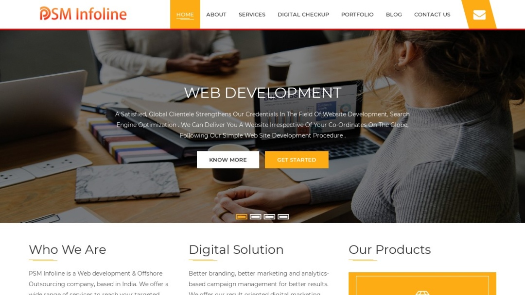 Screenshot of Psminfoline's Website