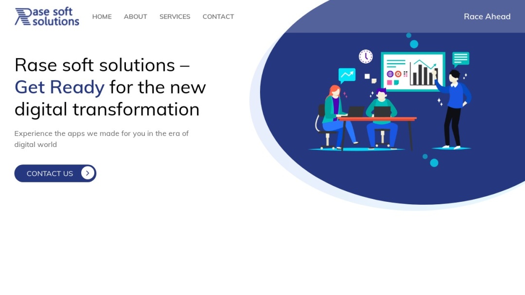 Screenshot of Rase Soft Solutions's Website