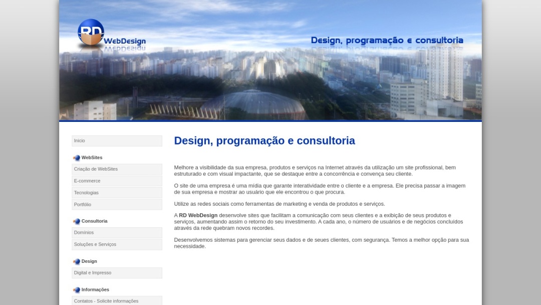 Screenshot of RD WebDesign's Website