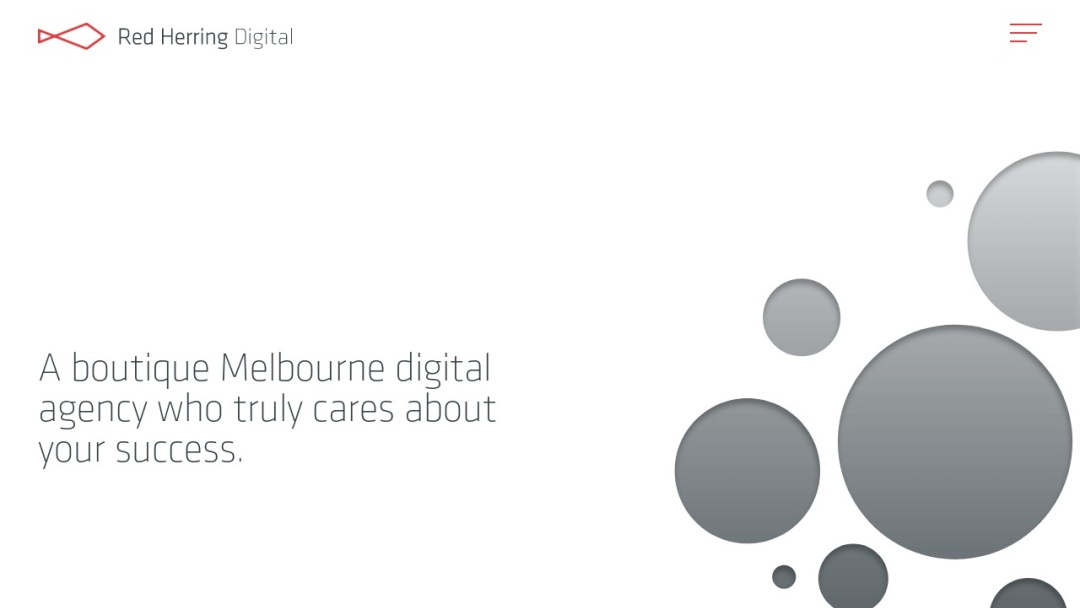 Screenshot of Red Herring Digital's Website