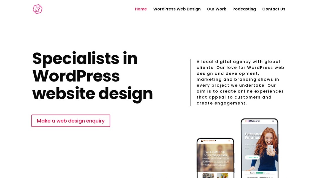 Screenshot of RedNoiseMedia's Website