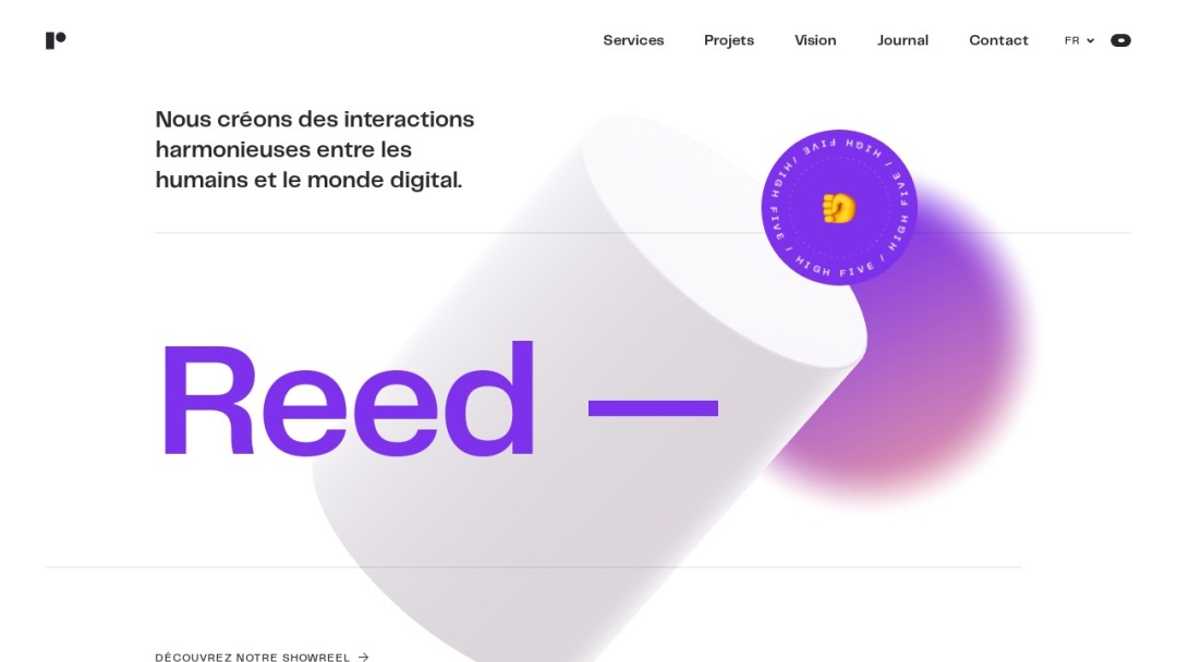 Screenshot of Reed's Website