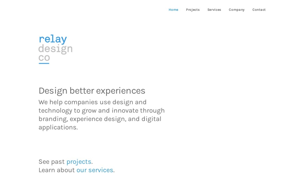 Screenshot of Relay Design Co's Website