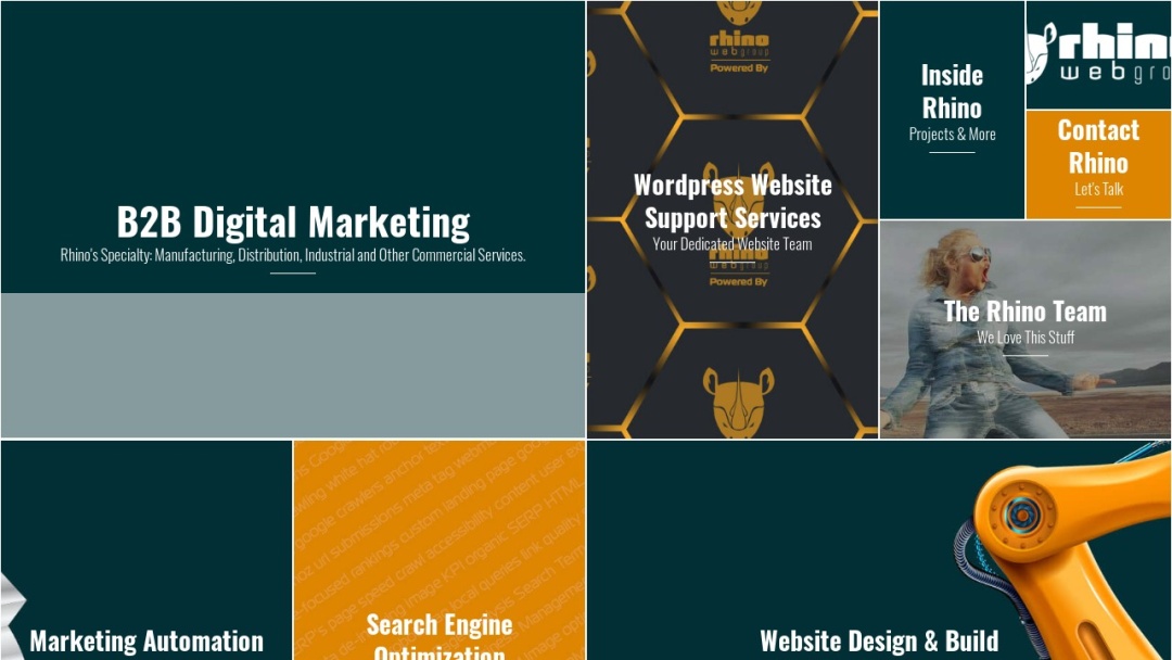 Screenshot of Rhino Web Group's Website