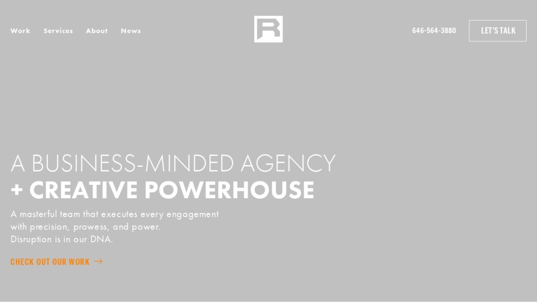 Screenshot of Ruckus Co's Website