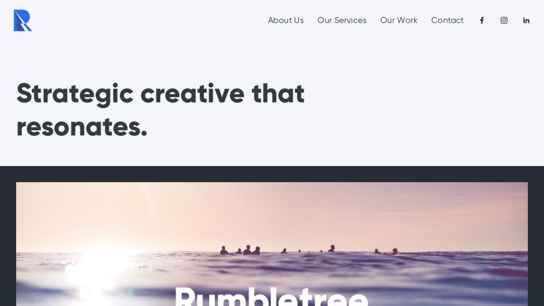 Screenshot of Rumbletree's Website