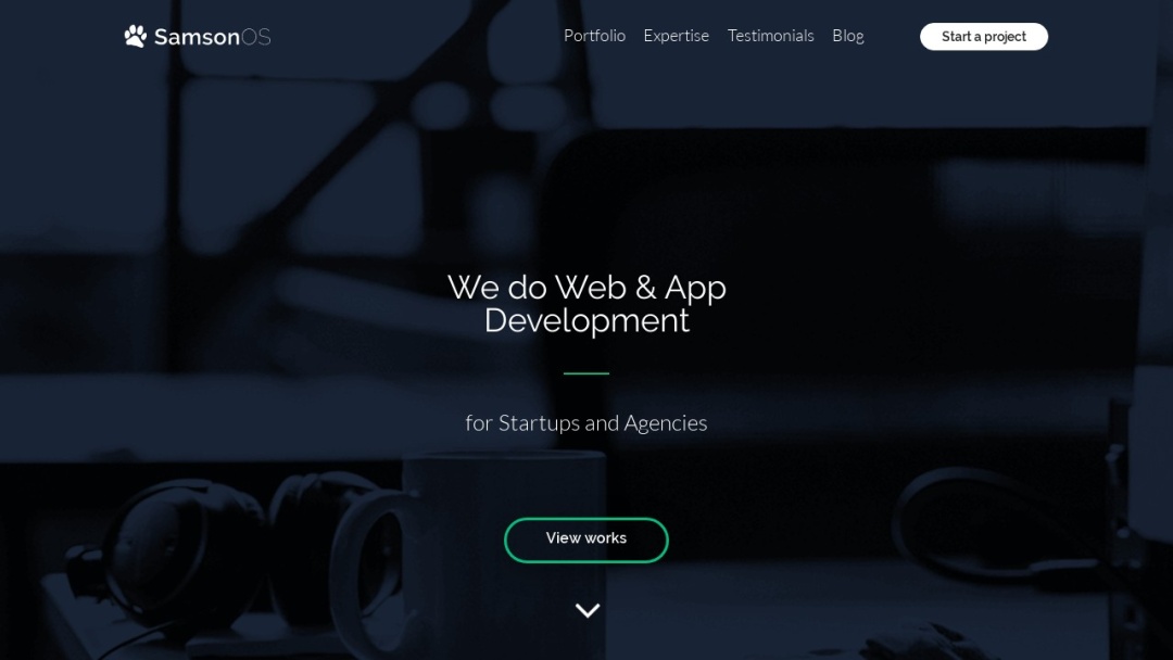 Screenshot of SamsonOS's Website