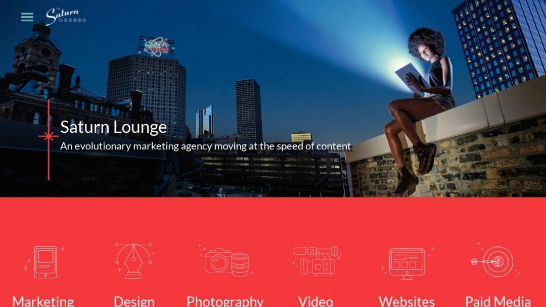 Screenshot of Saturn Lounge's Website