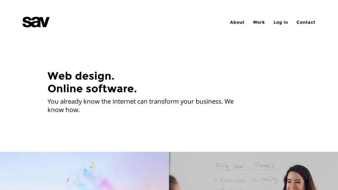Screenshot of SAV London Ltd's Website