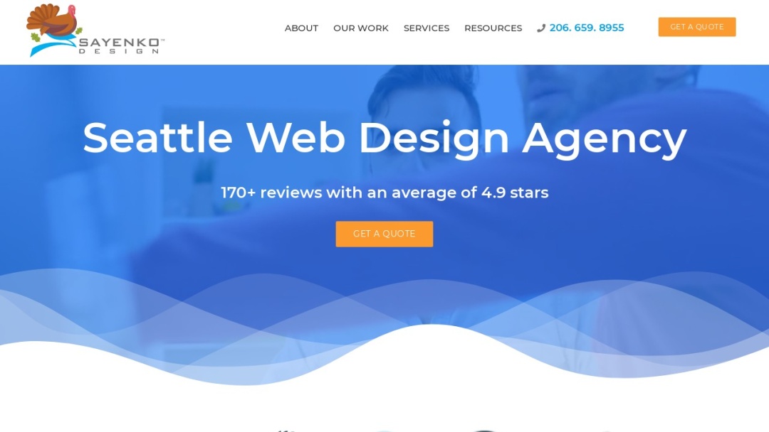 Screenshot of Sayenko Design's Website