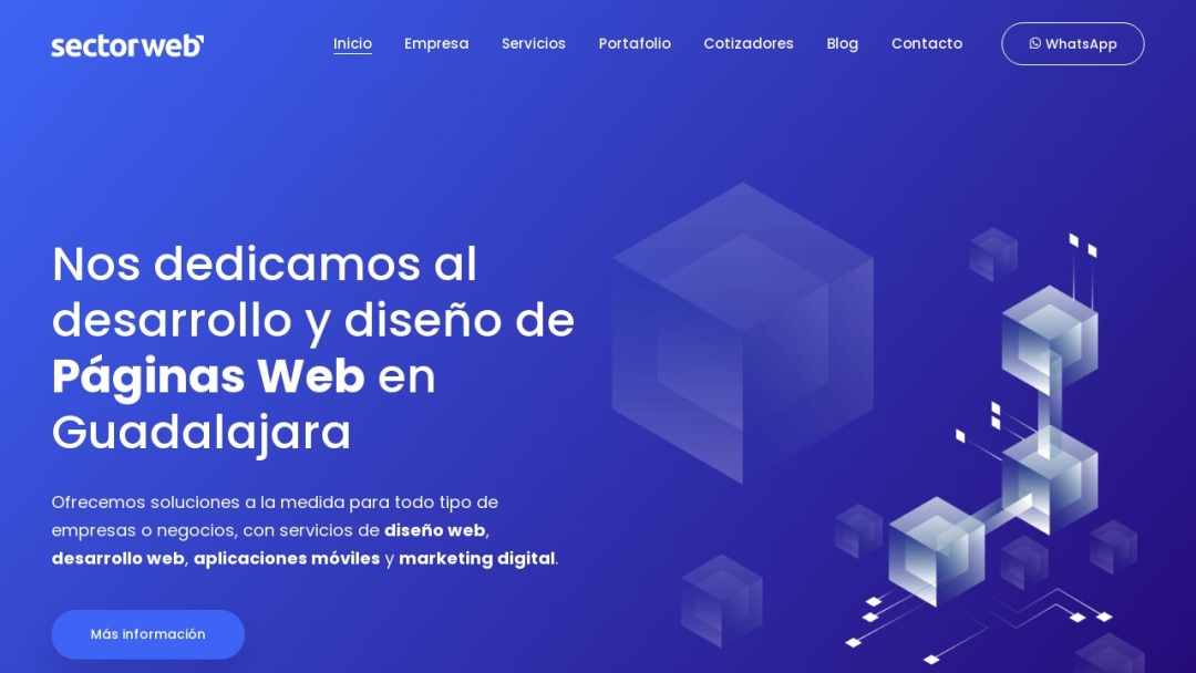 Screenshot of Sector Web's Website