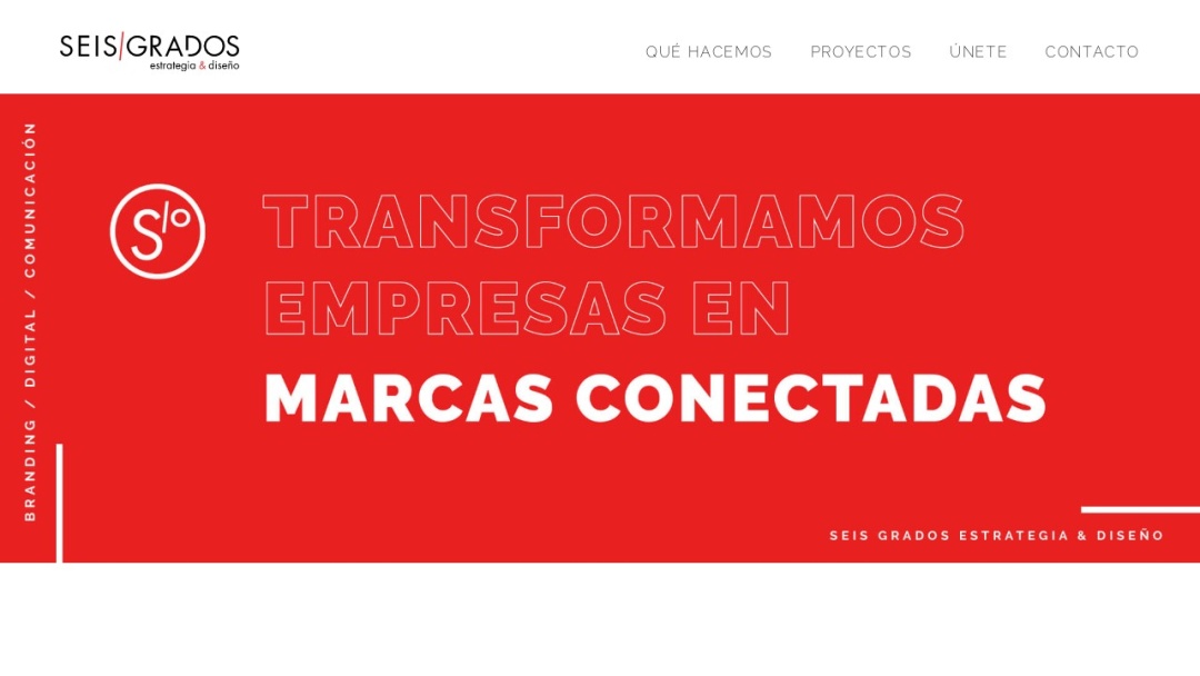 Screenshot of Seis Grados Estrategia & Diseño's Website