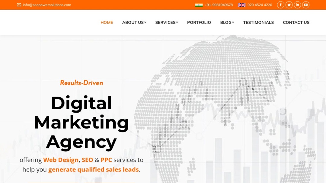 Screenshot of SEO Power Solutions's Website