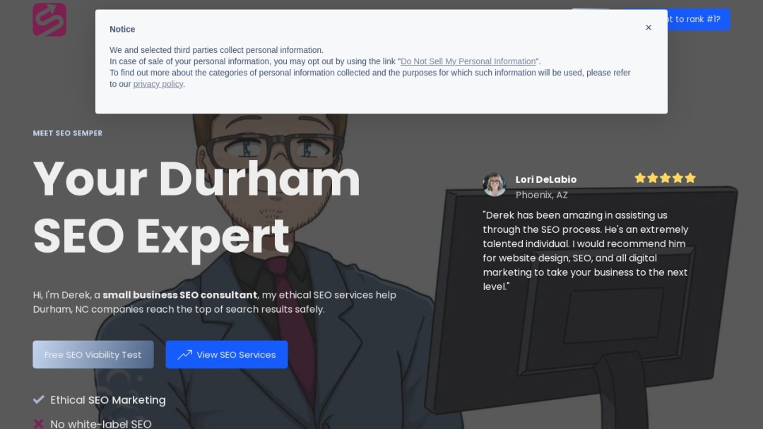 Screenshot of SEO SEMPER's Website