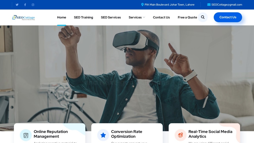 Screenshot of Seocottage's Website