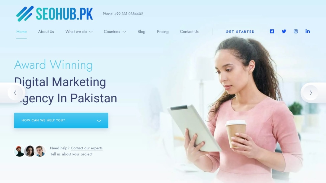 Screenshot of SEOHub.pk's Website