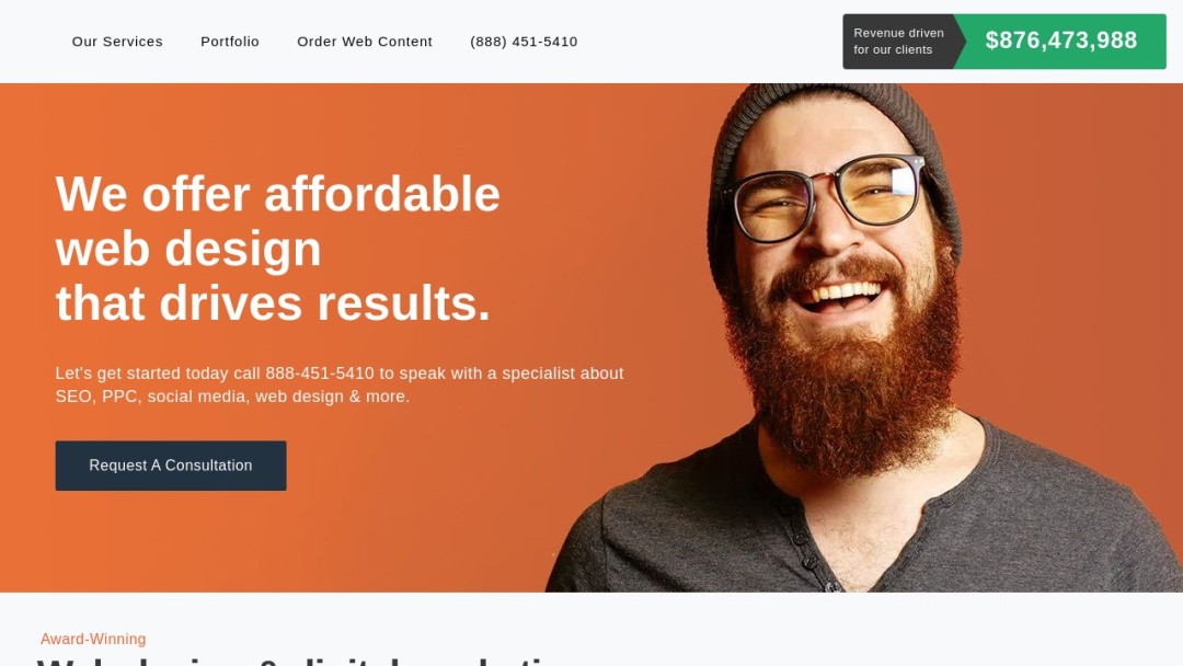 Screenshot of Serpch Marketing's Website