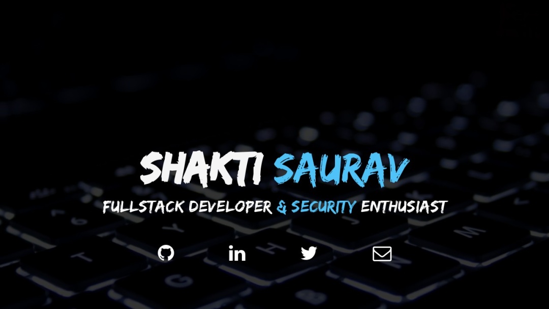 Screenshot of Shakti Saurav's Website
