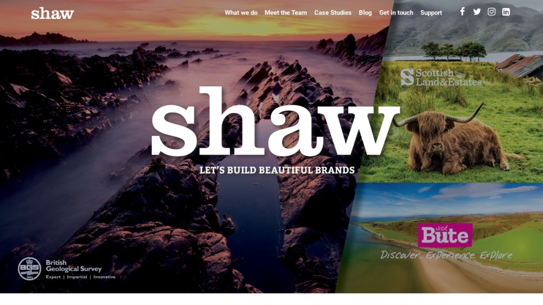 Screenshot of Shaw Marketing and Design's Website