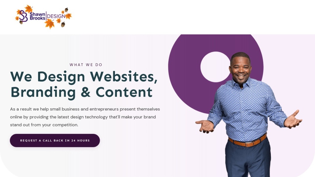Screenshot of Shawn Brooks Design's Website