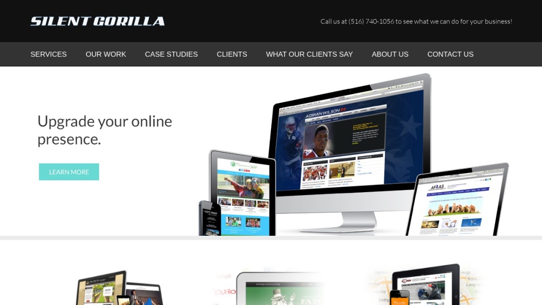 Screenshot of Silent Gorilla's Website