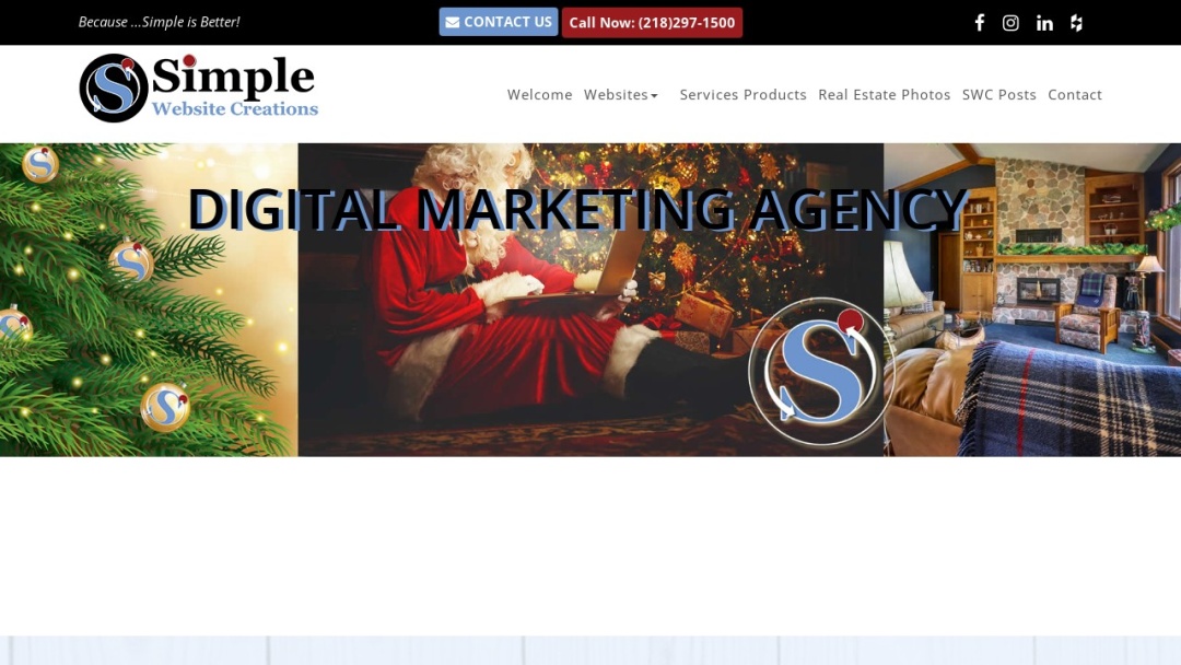Screenshot of Simple Website Creations, LLC's Website