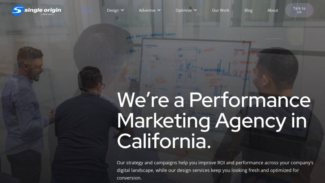 Screenshot of Single Origin Media, LLC's Website