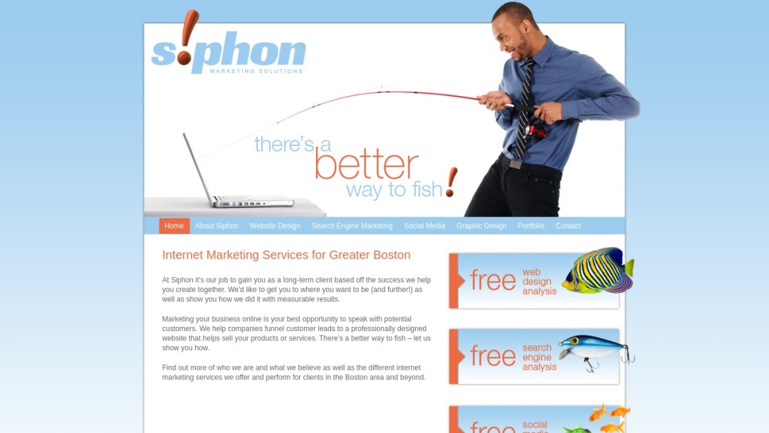 Screenshot of Siphon Marketing's Website