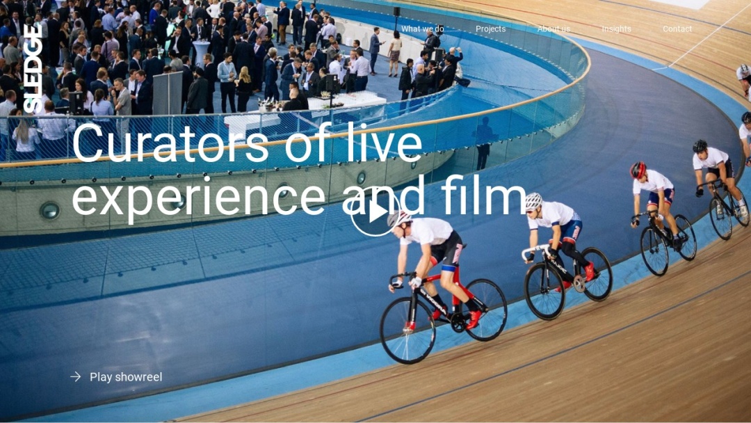 Screenshot of Sledge's Website