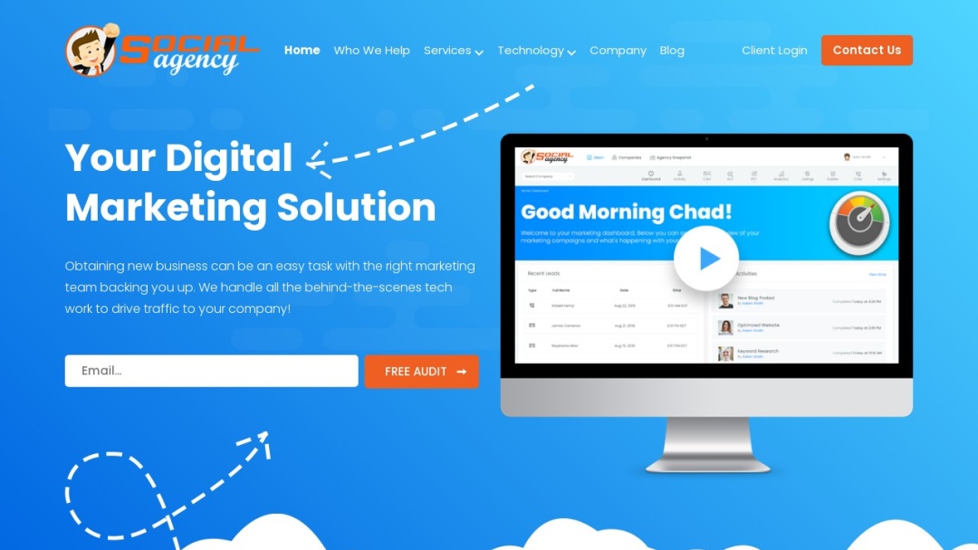 Screenshot of Social Agency's Website