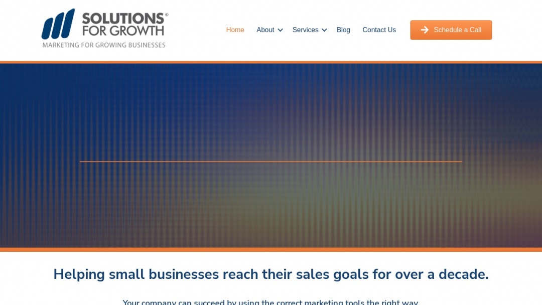 Screenshot of Solutions for Growth's Website