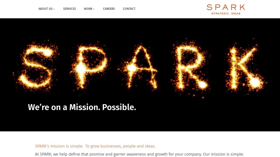 Screenshot of SPARK Strategic Ideas's Website