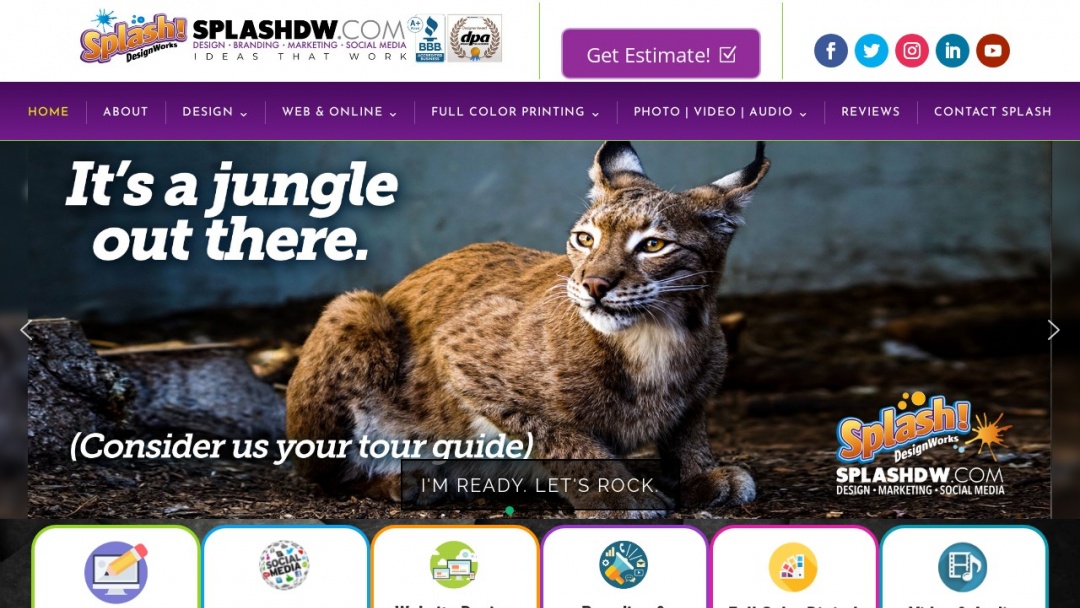 Screenshot of Splash Designworks's Website