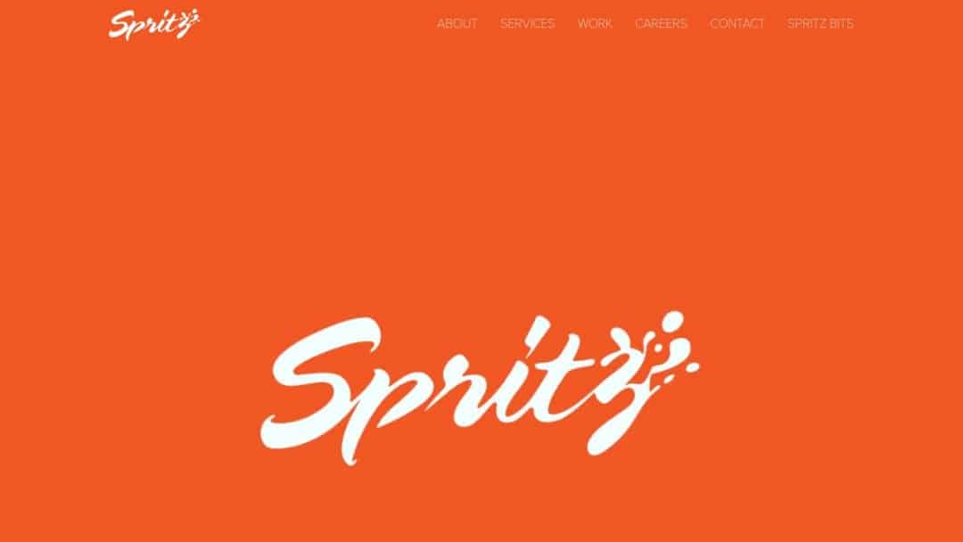 Screenshot of SPRITZ LLC's Website