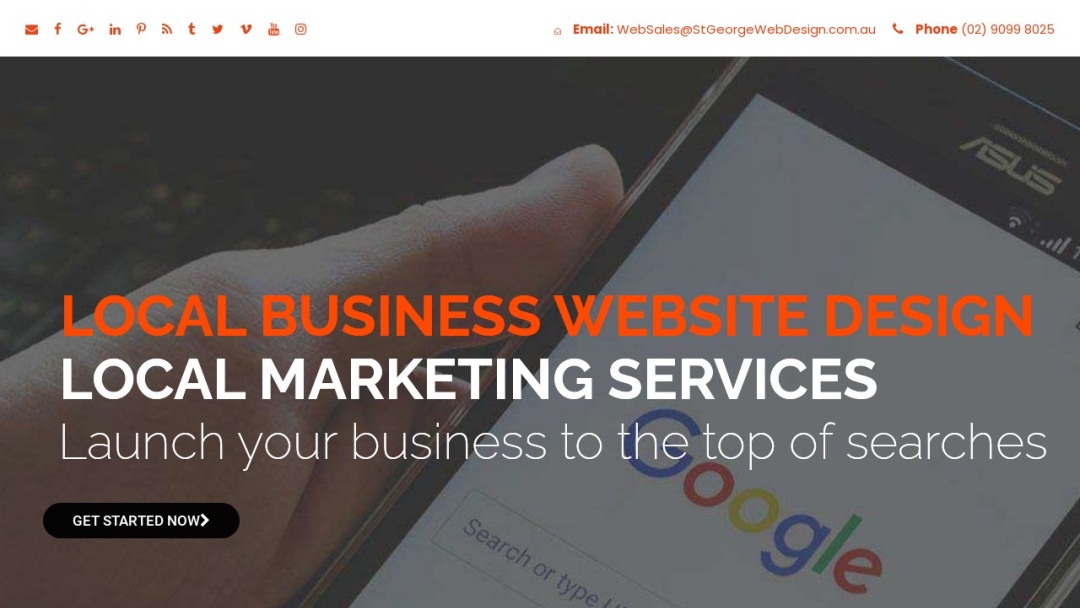Screenshot of St. George Web Design's Website