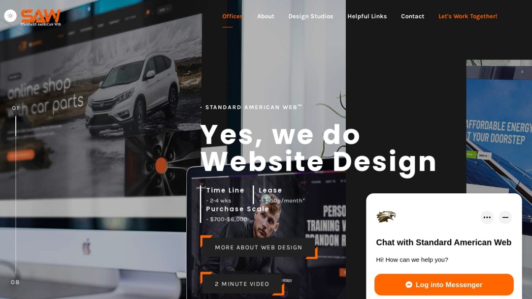 Screenshot of Standard American Web ™'s Website