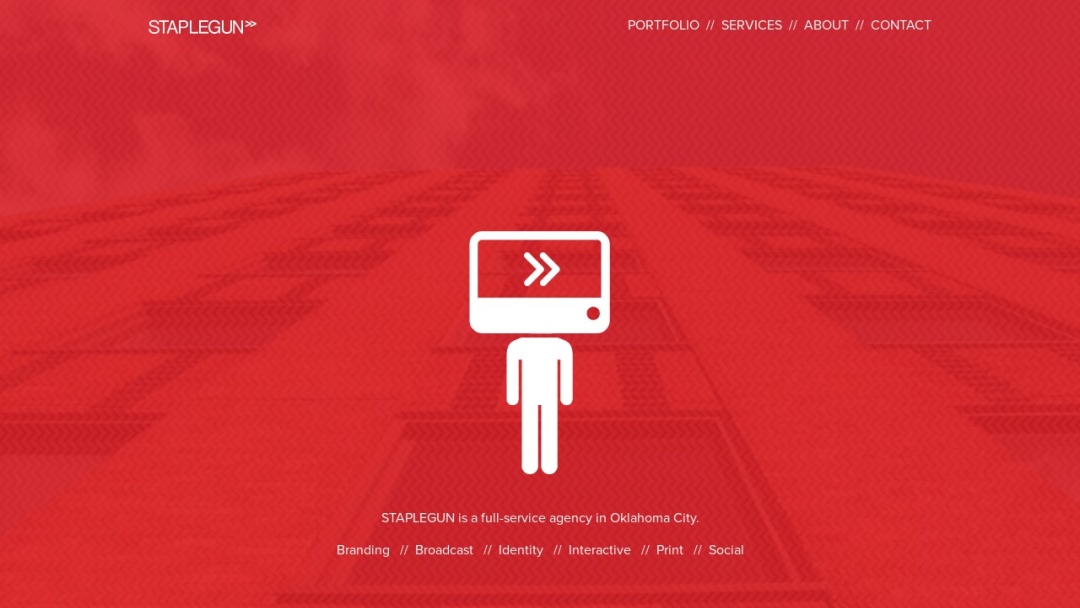 Screenshot of Staplegun's Website