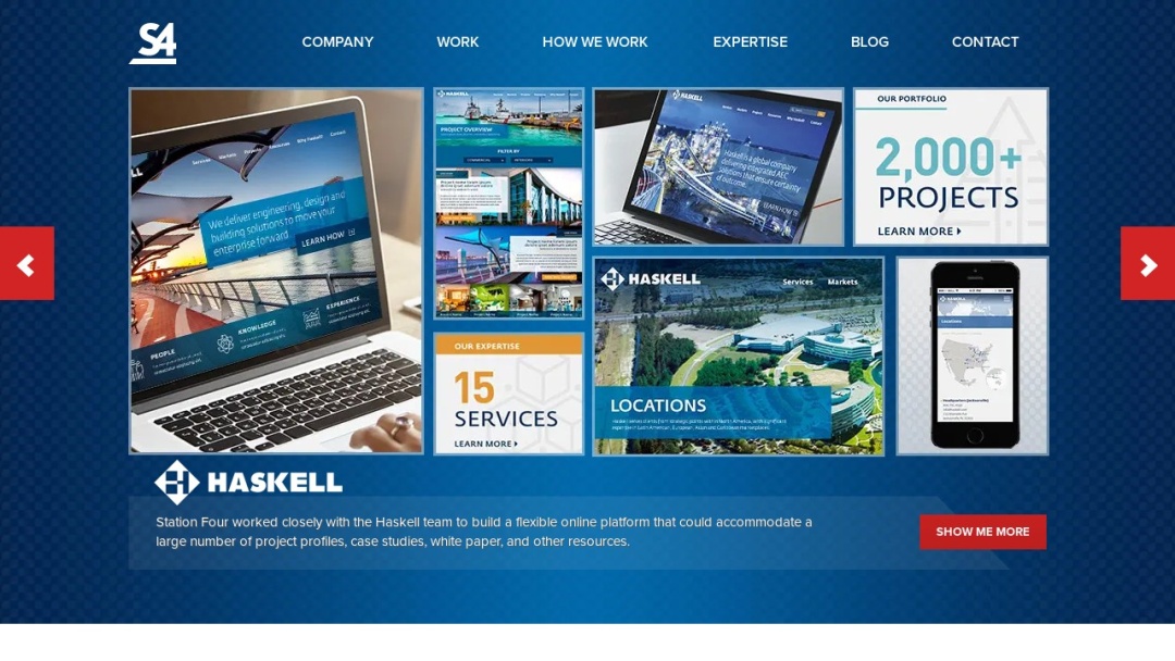 Screenshot of Station Four's Website