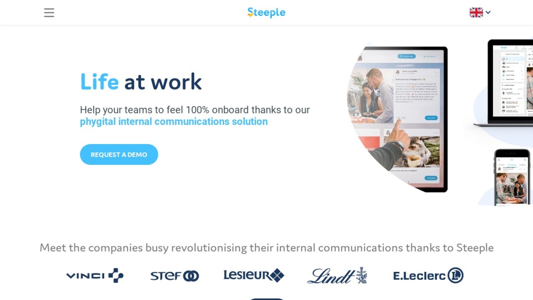 Screenshot of Steeple Systems's Website