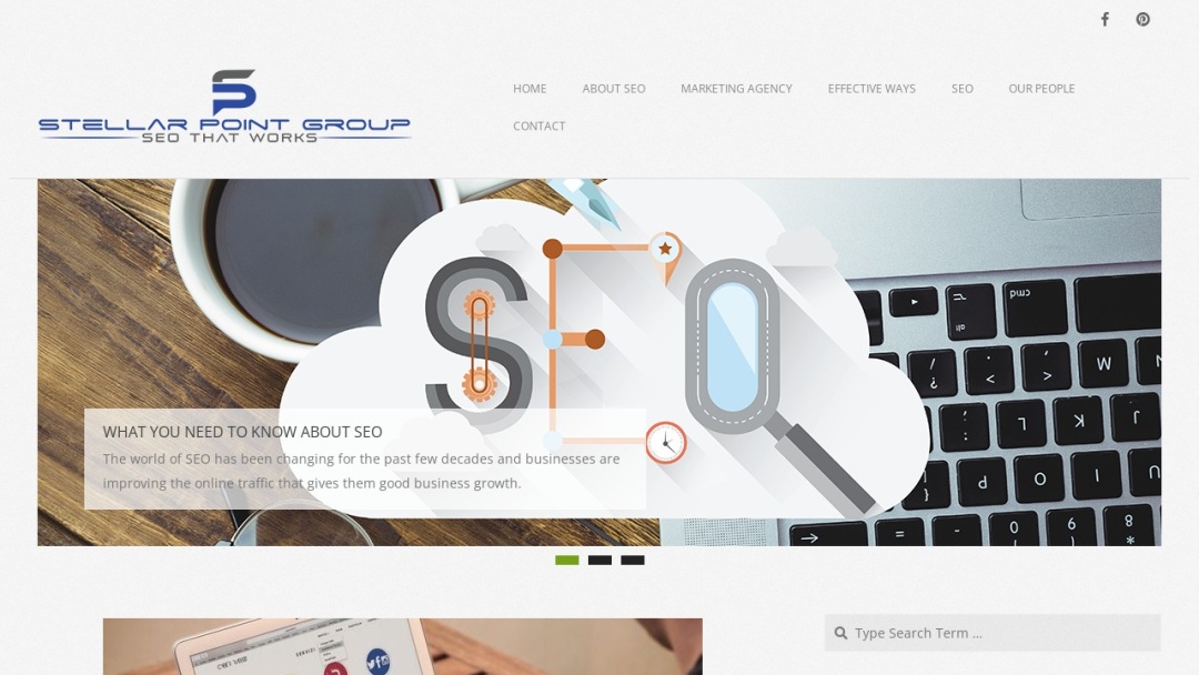 Screenshot of Stellarpoint Communications Group's Website
